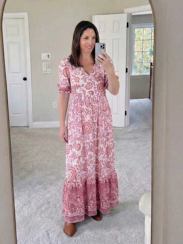 Diane – Robe midi fluide fleurie