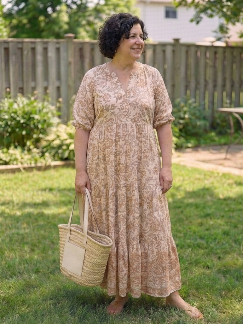 Clara – Robe midi fluide fleurie
