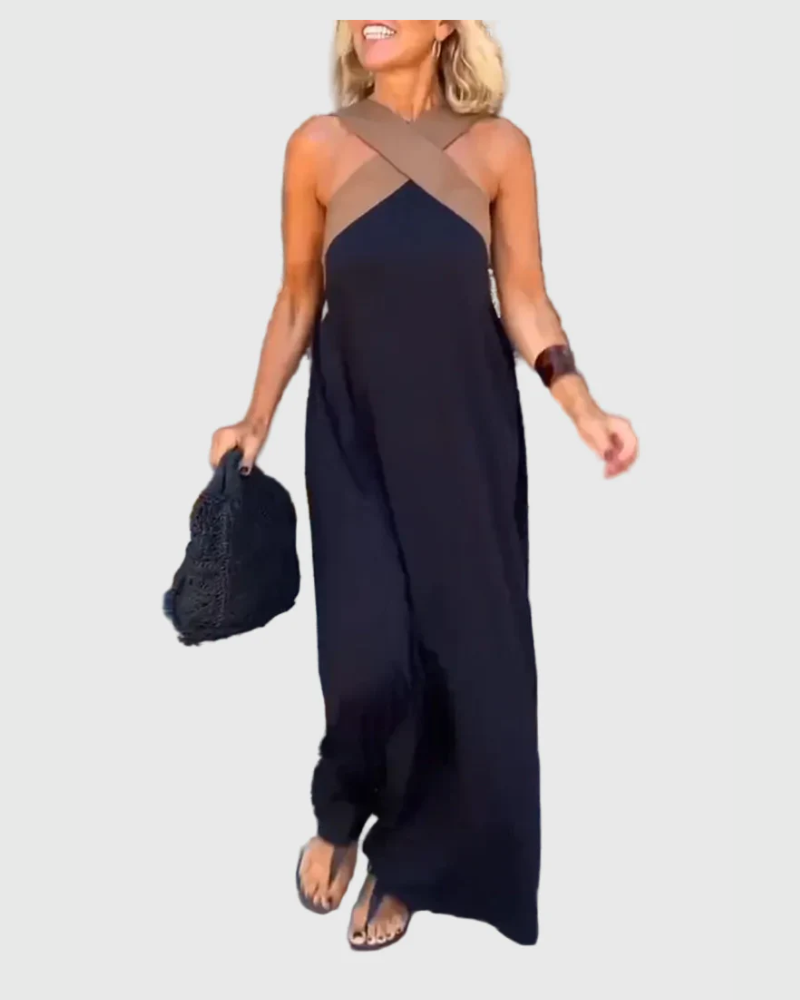 Elena | Robe Maxi Fluide Élégante