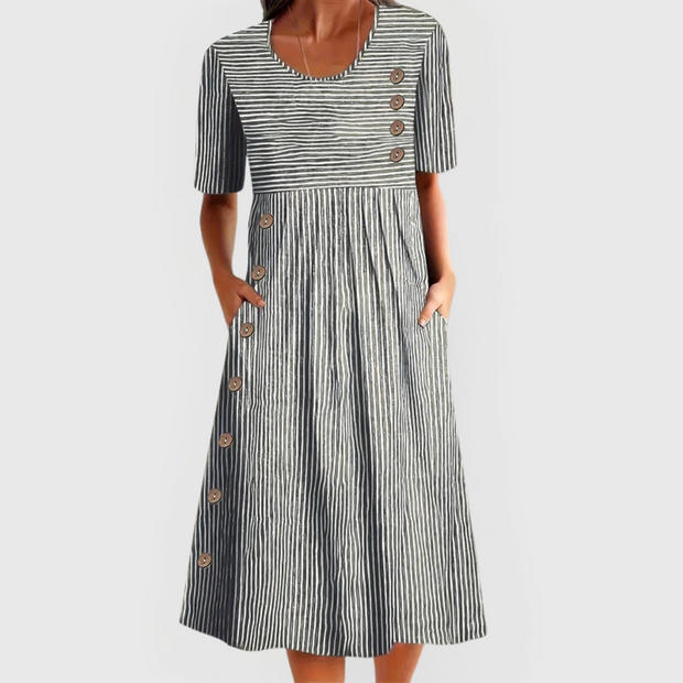 Jarna | Robe Midi Rayée