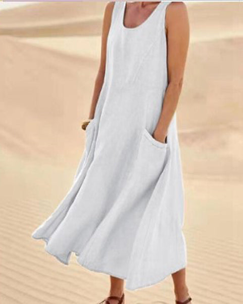 Isaline – Robe fluide légère avec poches