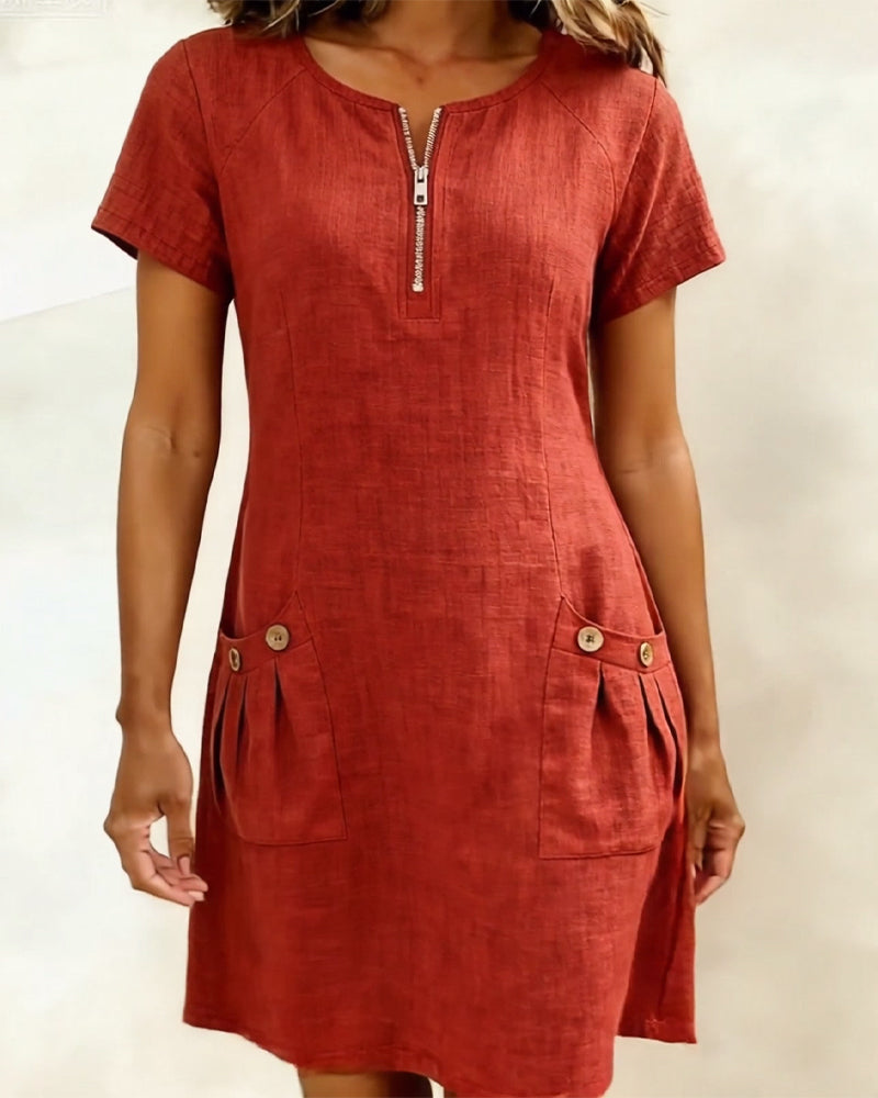 Lina | Robe en coton et lin