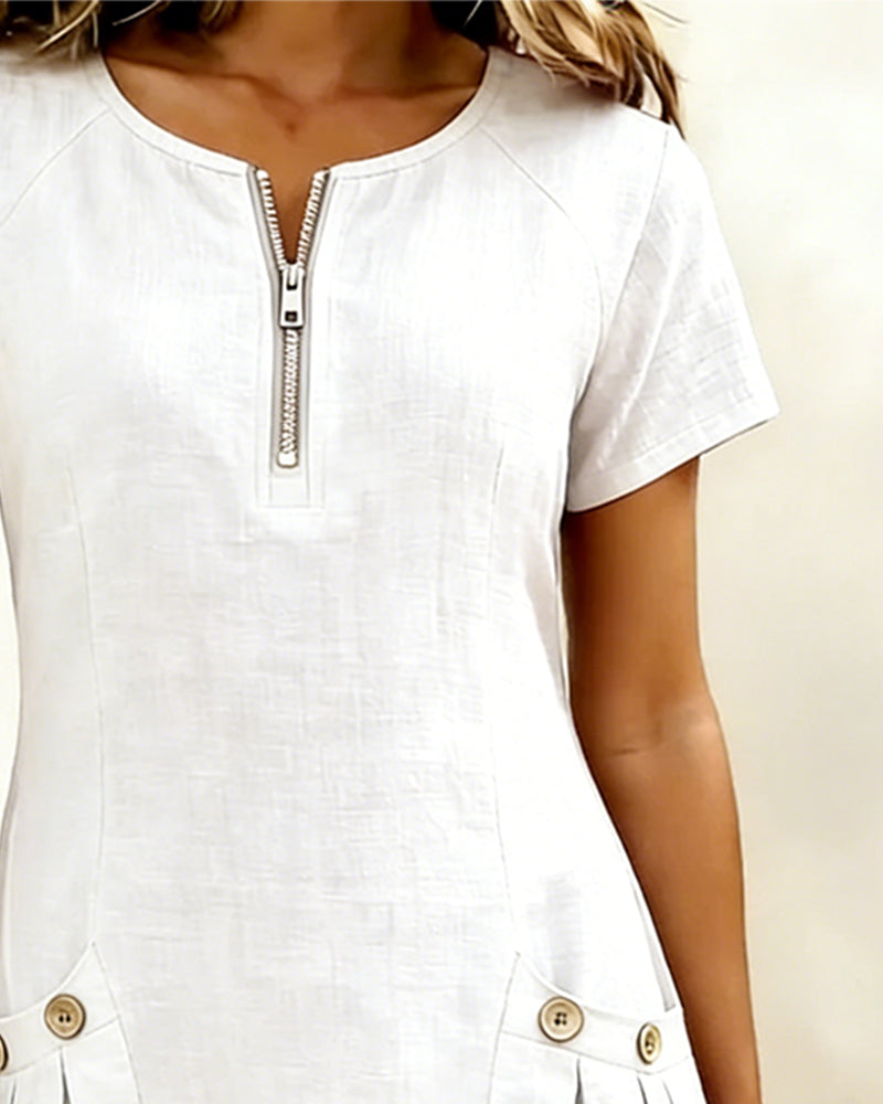 Lina | Robe en coton et lin
