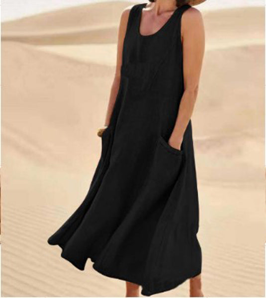 Isaline – Robe fluide légère avec poches
