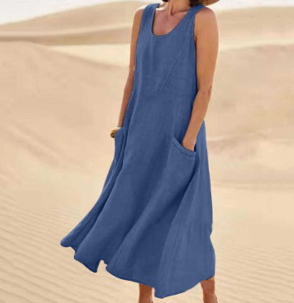 Isaline – Robe fluide légère avec poches