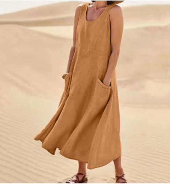 Isaline – Robe fluide légère avec poches