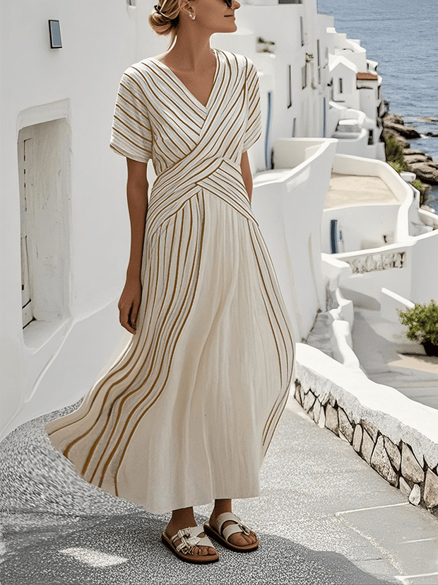 Romane | Robe longue rayée à coupe ample