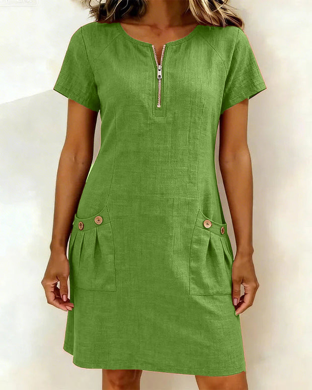 Lina | Robe en coton et lin
