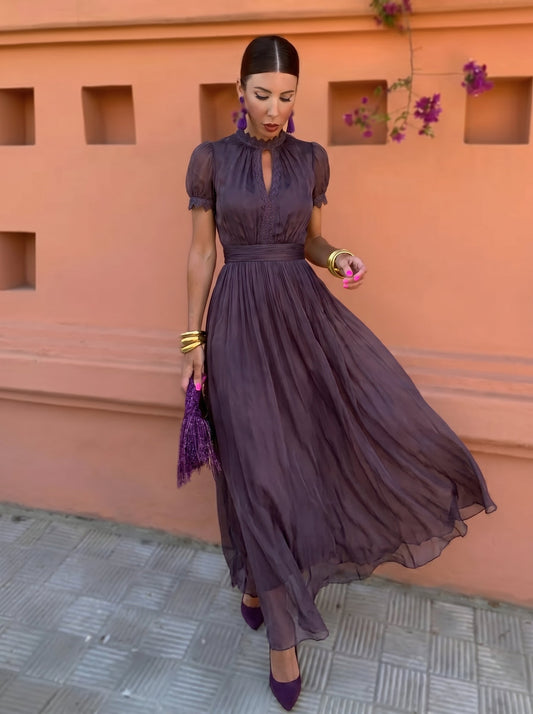Cayetana | Robe longue en mousseline