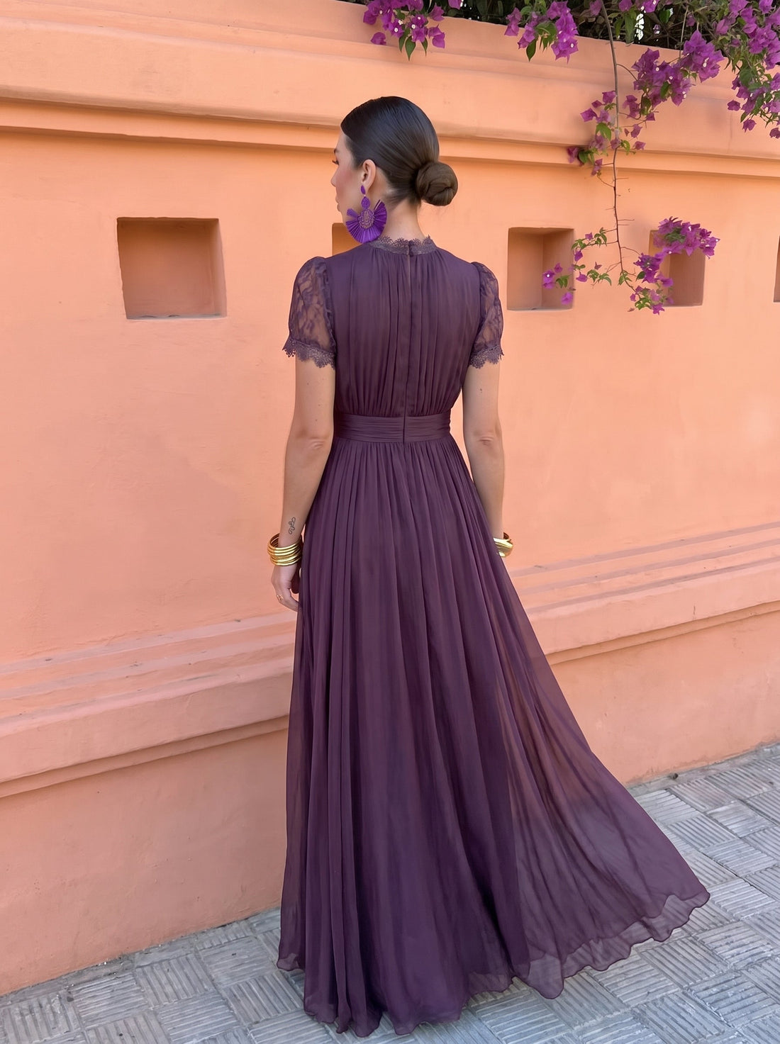 Cayetana | Robe longue en mousseline
