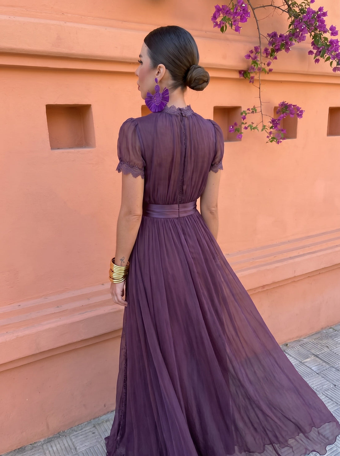 Cayetana | Robe longue en mousseline