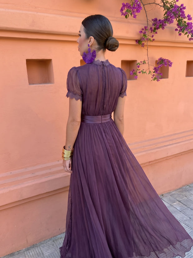 Cayetana | Robe longue en mousseline