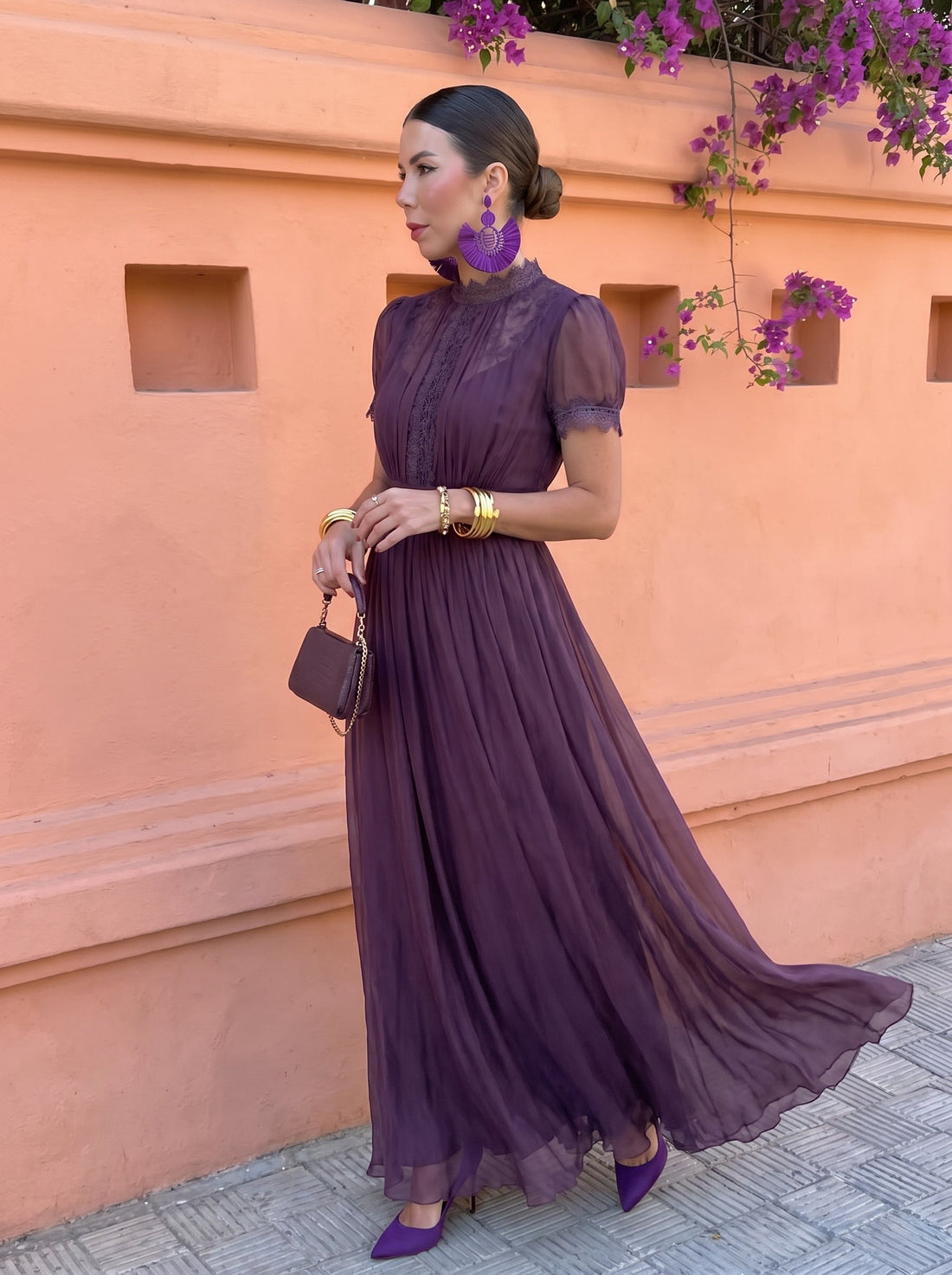 Cayetana | Robe longue en mousseline