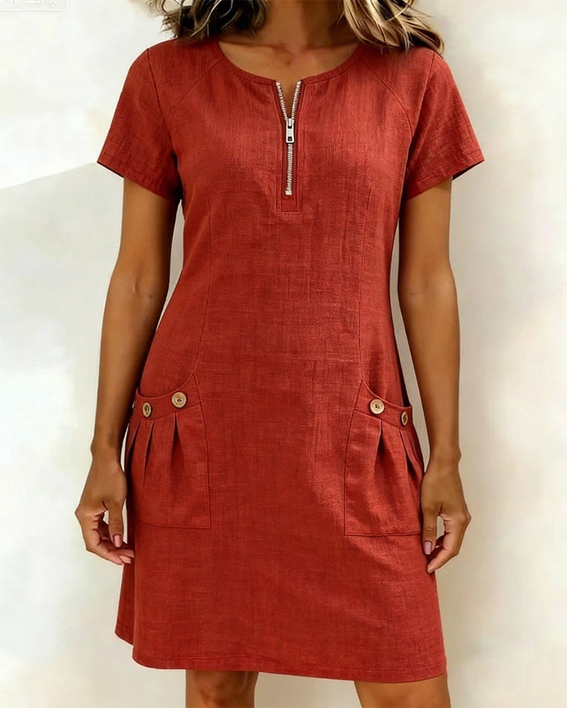Lina | Robe en coton et lin