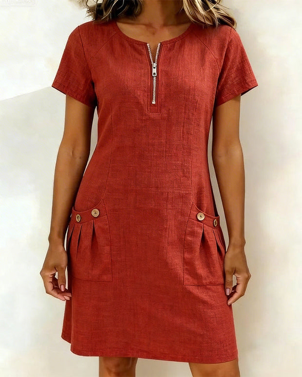 Lina | Robe en coton et lin