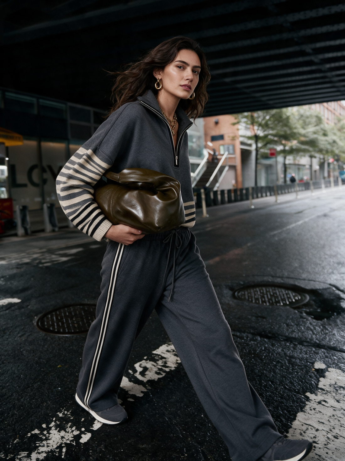 Marjolaine | Ensemble sweat zippé et pantalon large