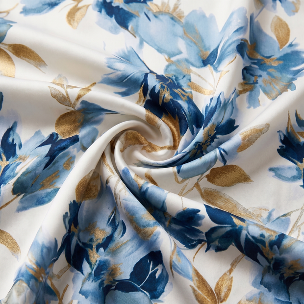 Denise | Robe midi fleurie cache-cœur