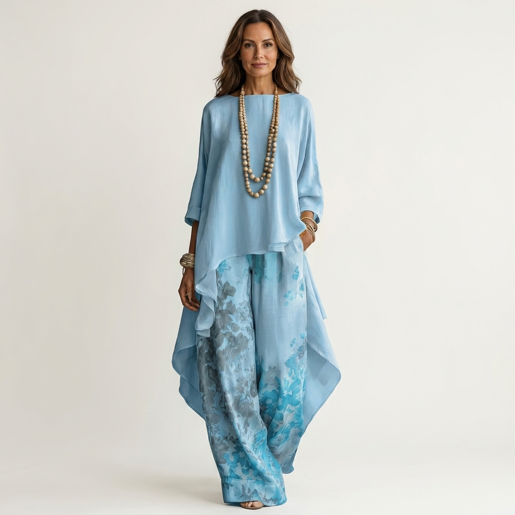 Cariola | Ensemble tunique asymétrique et pantalon large