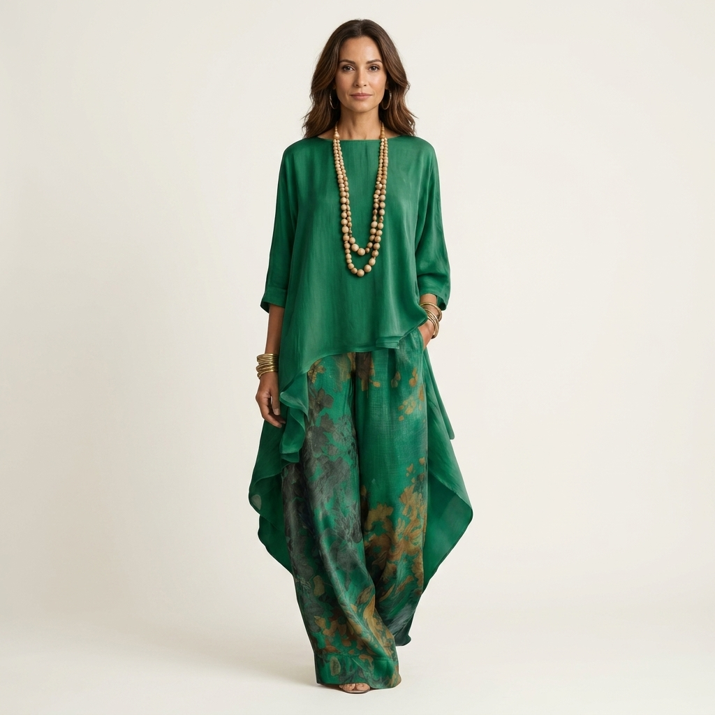 Cariola | Ensemble tunique asymétrique et pantalon large