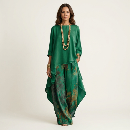 Cariola | Ensemble tunique asymétrique et pantalon large
