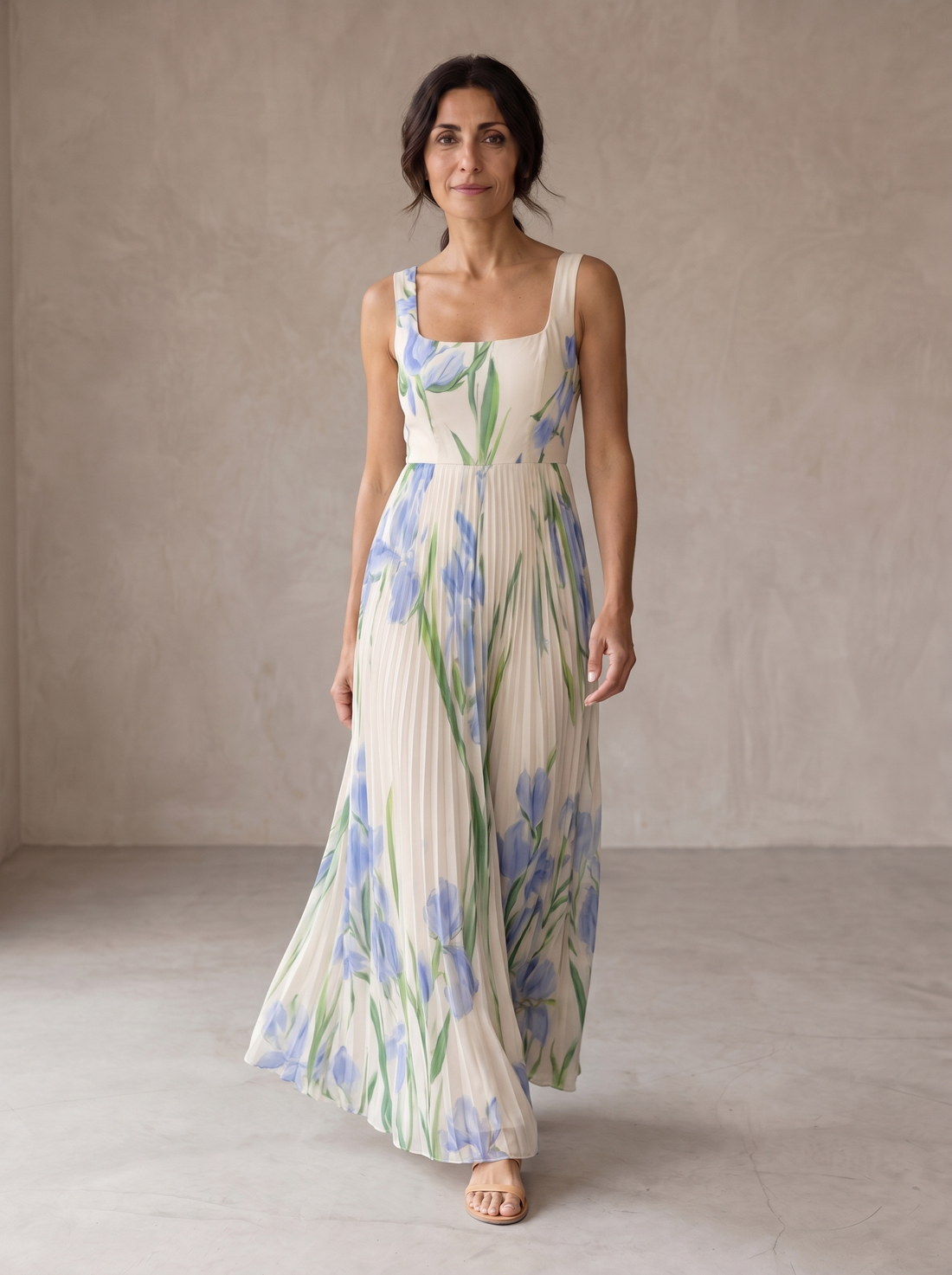 Oriah | Robe longue fleurie ligne A