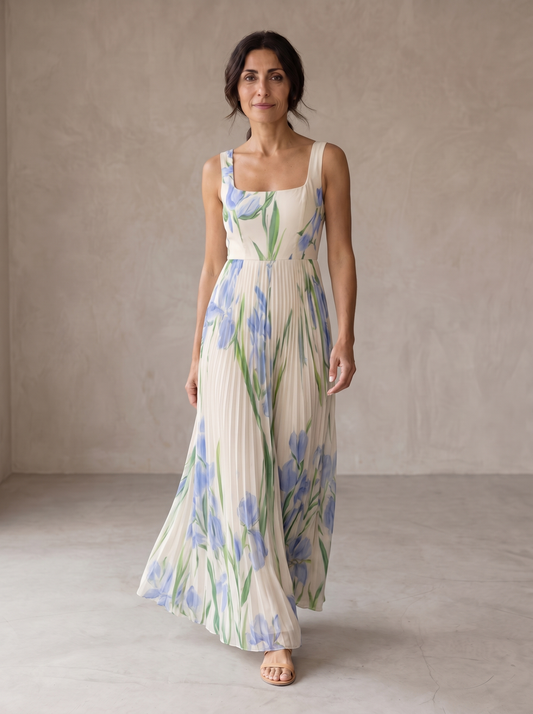 Oriah | Robe longue fleurie ligne A