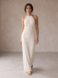Angela | Robe longue à volants étagés