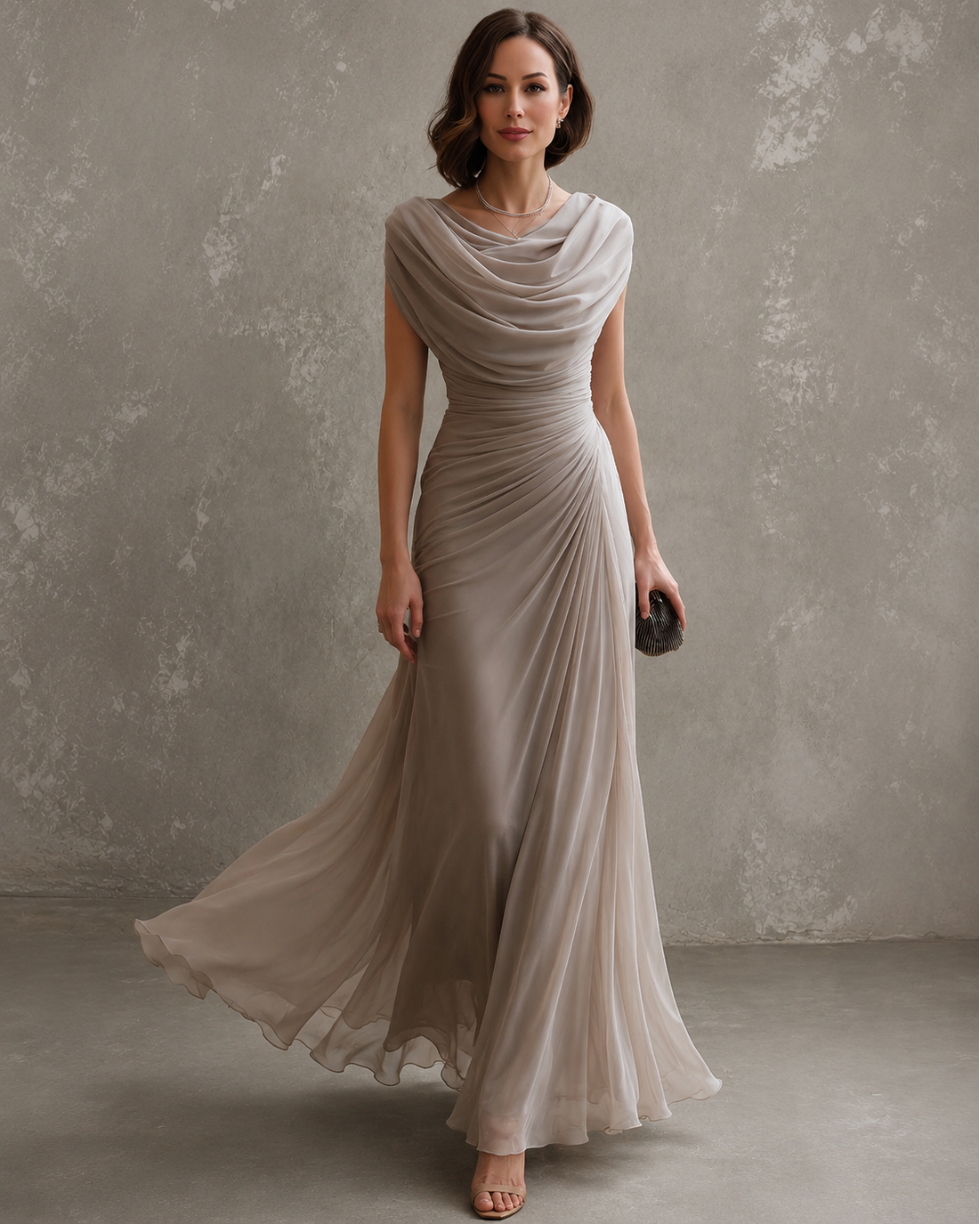Maëlle | Robe longue drapée