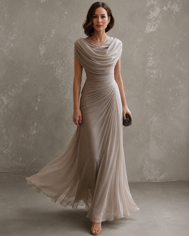 Maëlle | Robe longue drapée