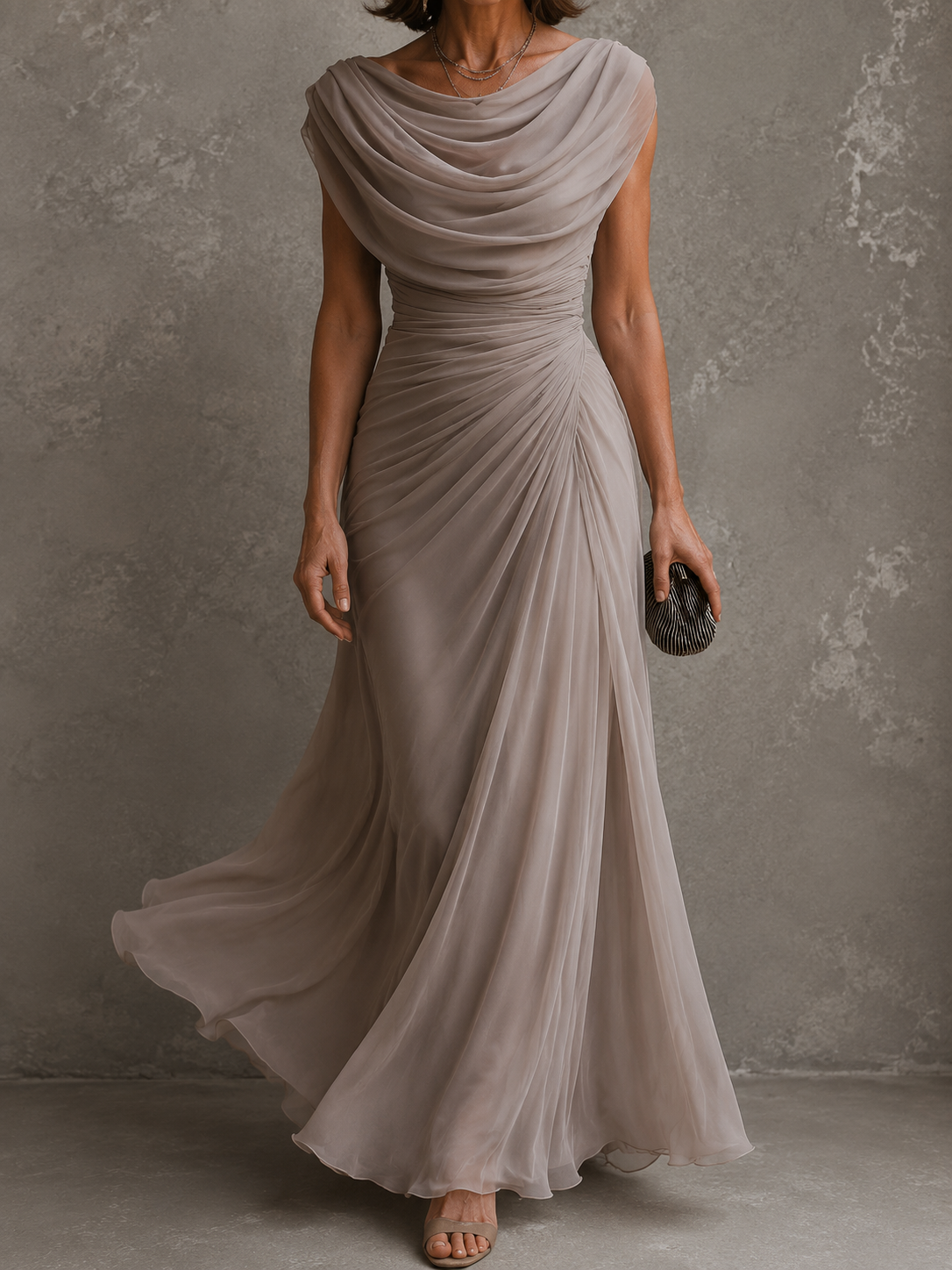 Maëlle | Robe longue drapée