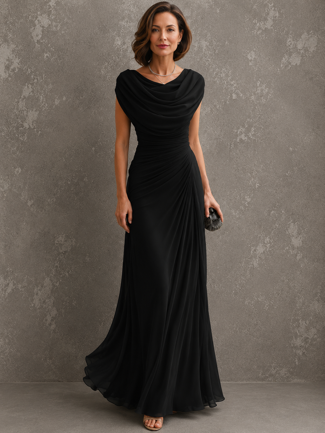 Maëlle | Robe longue drapée