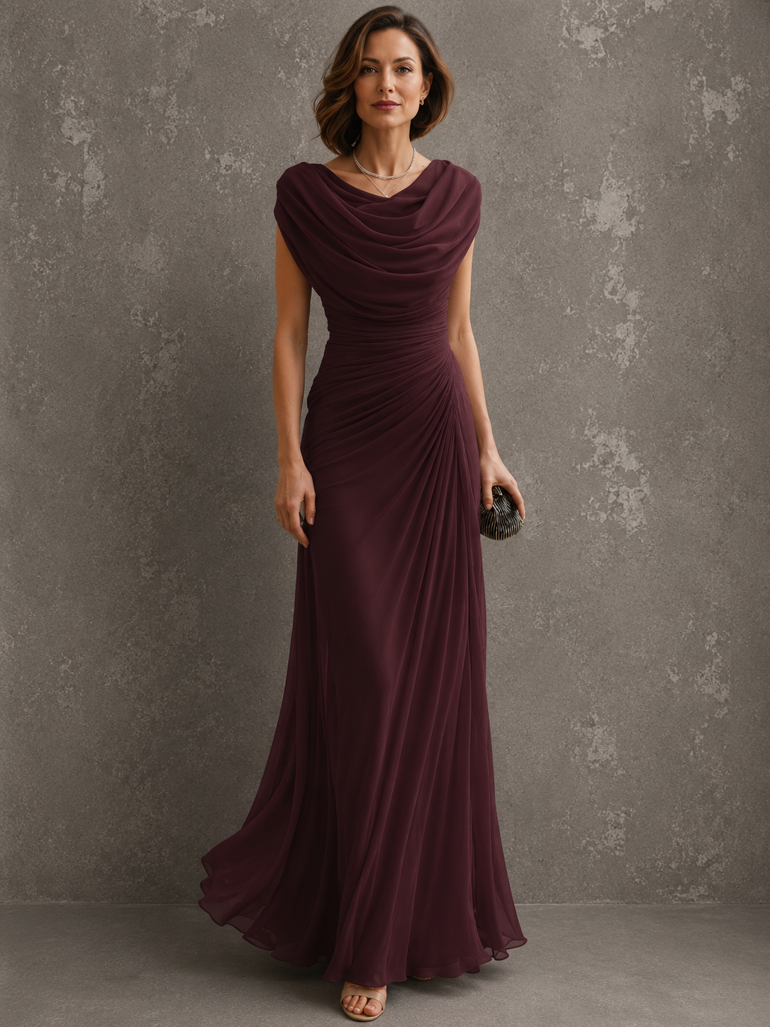 Maëlle | Robe longue drapée