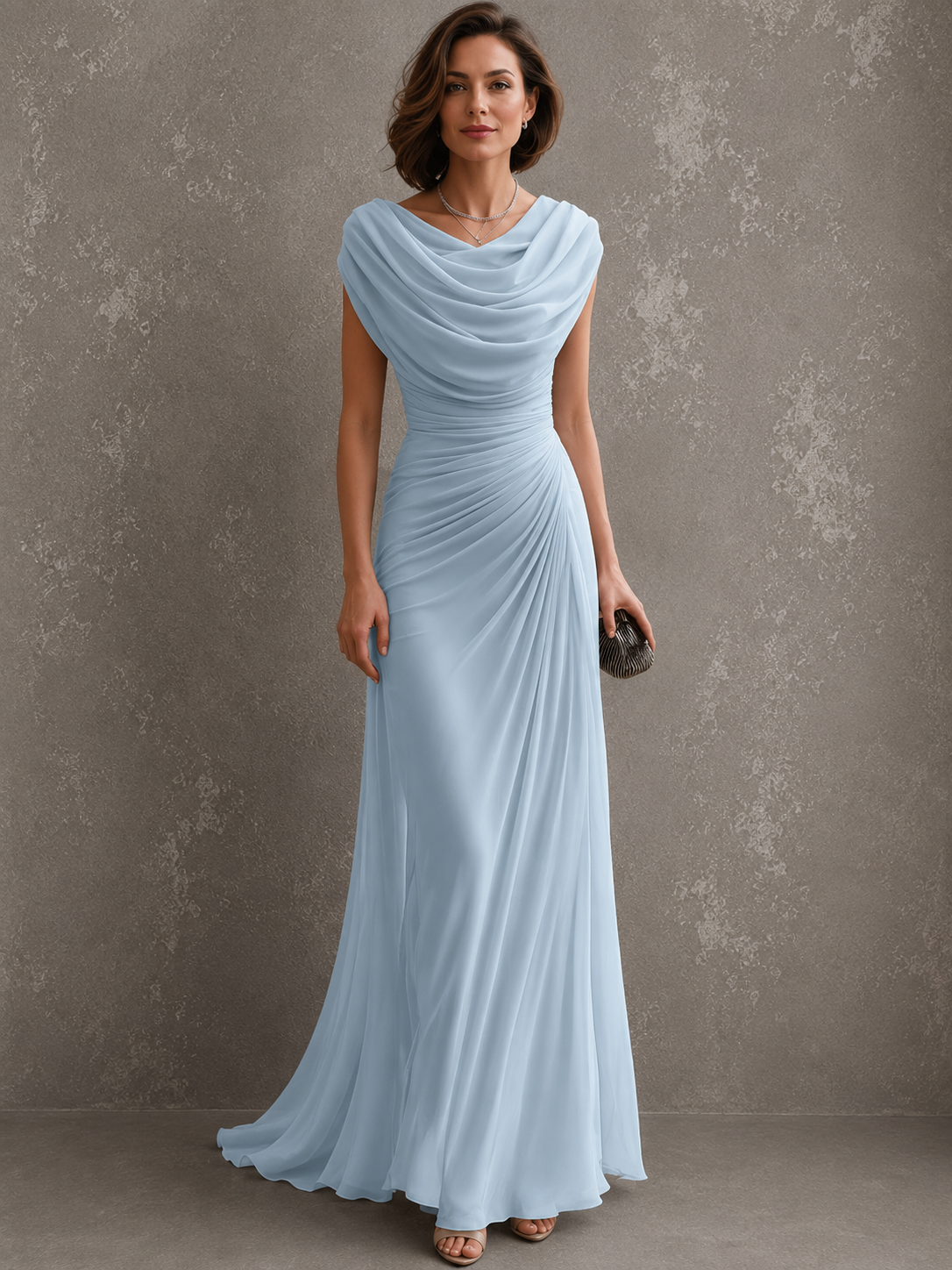Maëlle | Robe longue drapée