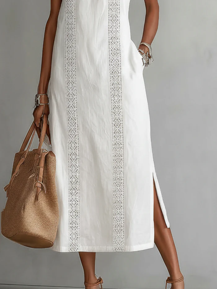 Jimena – Robe midi col mao élégante