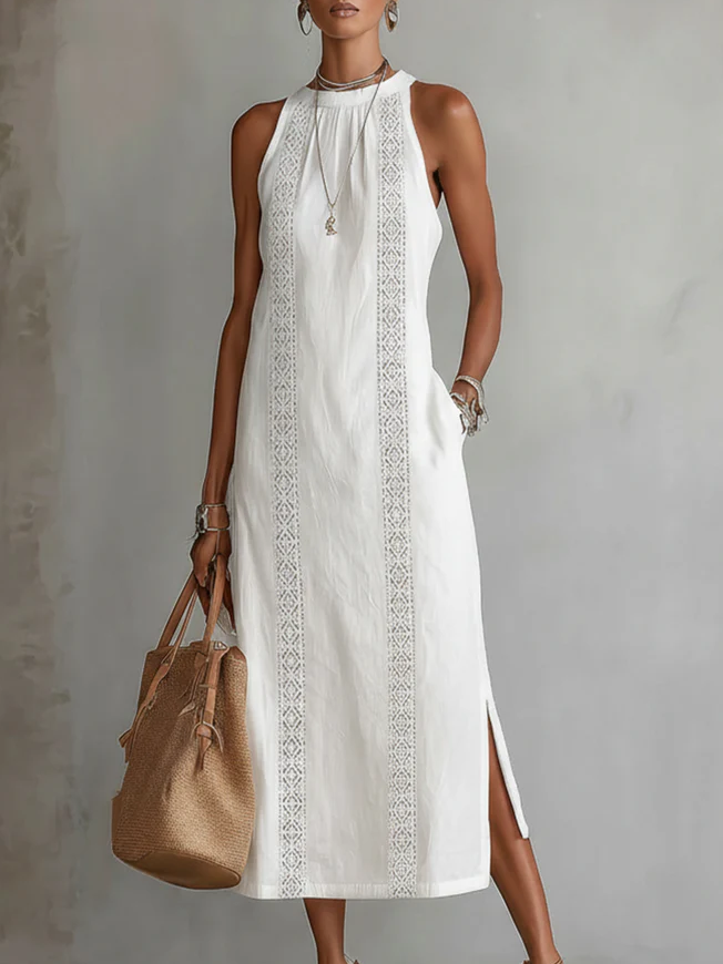 Jimena – Robe midi col mao élégante