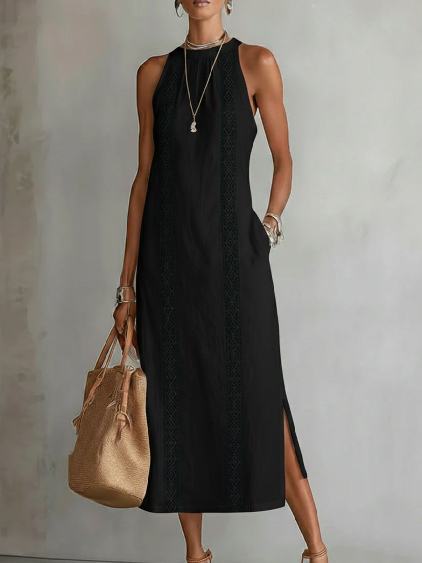 Jimena – Robe midi col mao élégante