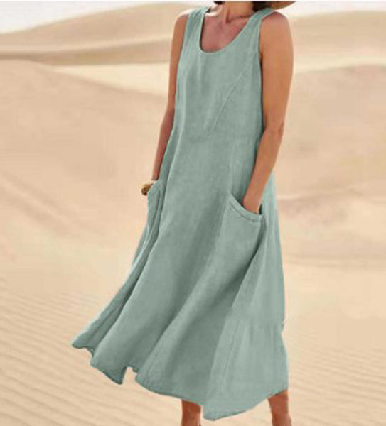 Isaline – Robe fluide légère avec poches