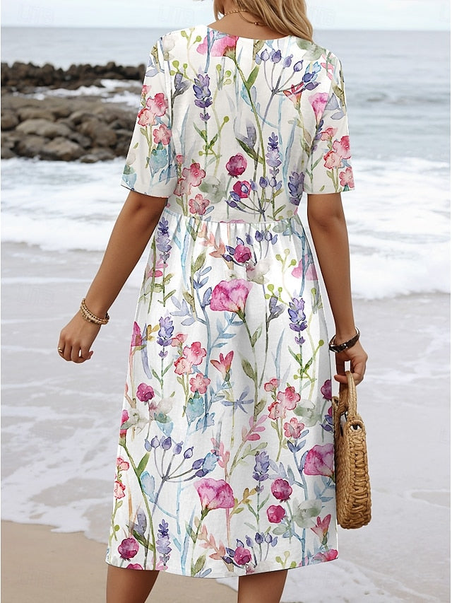 Carline – Robe midi fleurie