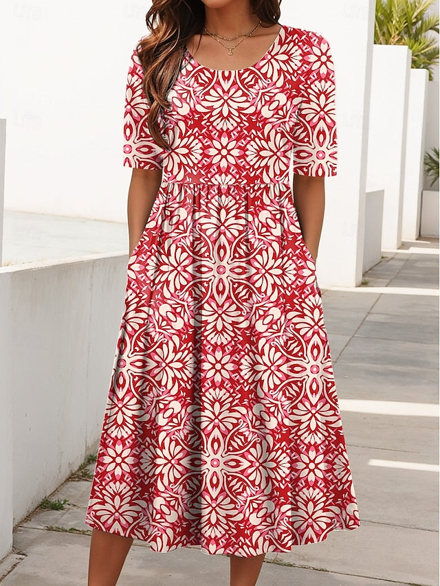 Carline – Robe midi fleurie
