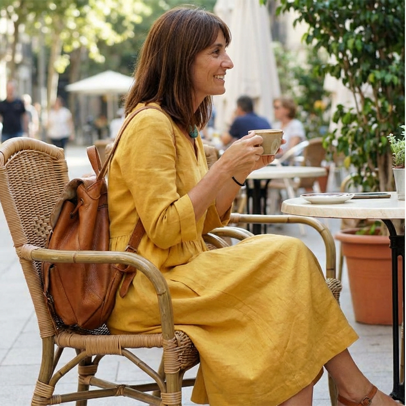 Anamarie – Robe midi élégante et fluide
