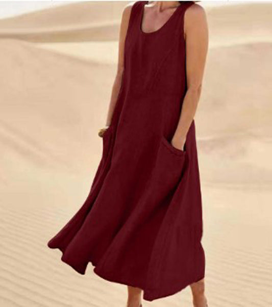 Isaline – Robe fluide légère avec poches